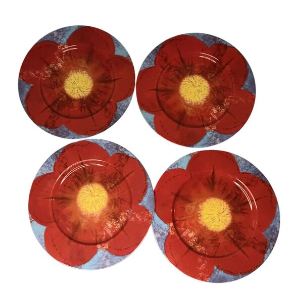 Waechtersbach Petal Power Salad Plates Petal Power Petunia Design Set of Four - Picture 1 of 13